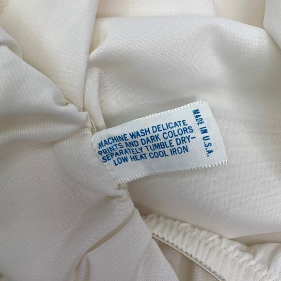 Vanity Fair Slip Small Maxi Length High Slit Vintage Lace Trim Cream - Picture 11 of 12